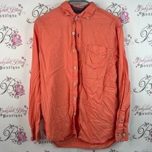 Tommy bahama jeans island crafted long sleeve Men's Orange Button-Up Shirt